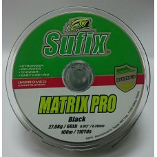 LINHA SUFIX MATRIX PRO BLACK 27KG 60LB 0.30MM 100M