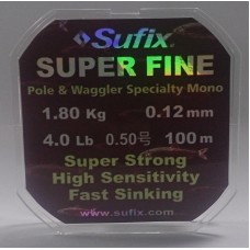 SUFIX SUPER FINE 1.80KG  0.12MM 4.0LB 100M