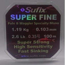 SUFIX SUPER FINE 1.19KG 0.013MM 2.6LB 100M 