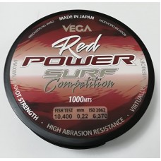 LINHA VEGA RED POWER SURF COMPETITION 0.22mm 1000 MT